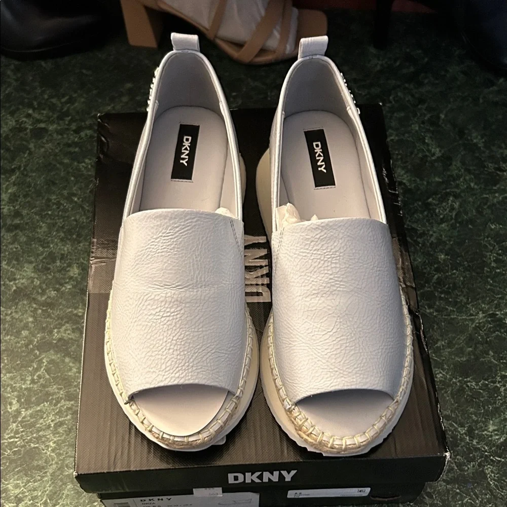 DKNY Sky Blue Platform Espadrilles
